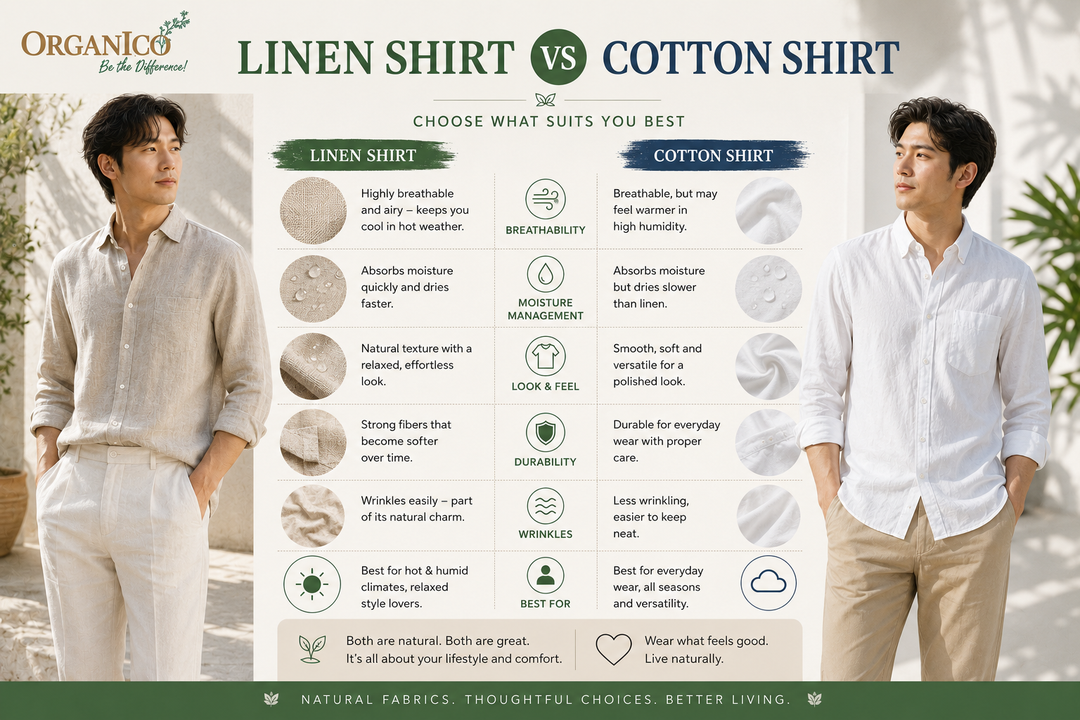 Linen Shirt vs Cotton Shirt Men