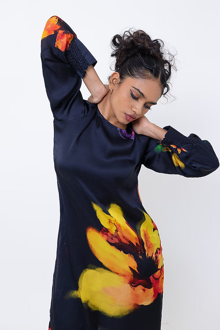 Black Floral Co-Ord Set