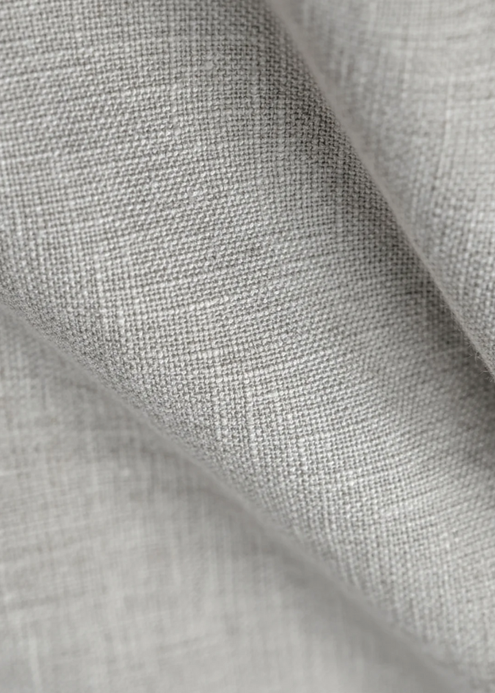 Trevor Light Grey Linen Shirt – Half Sleeve & Mandarin Collar