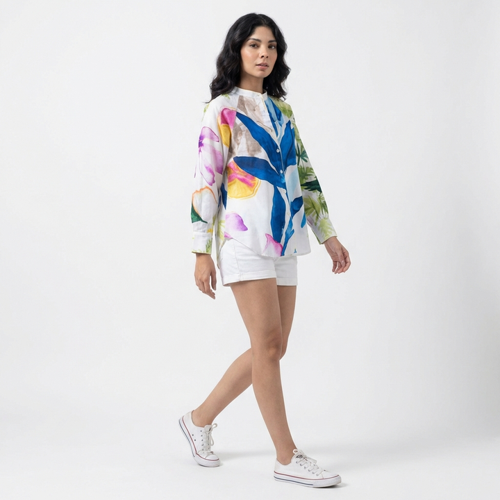 Tropical Summer Cotton Shirt