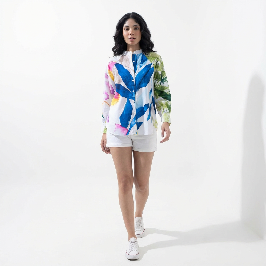 Tropical Summer Cotton Shirt
