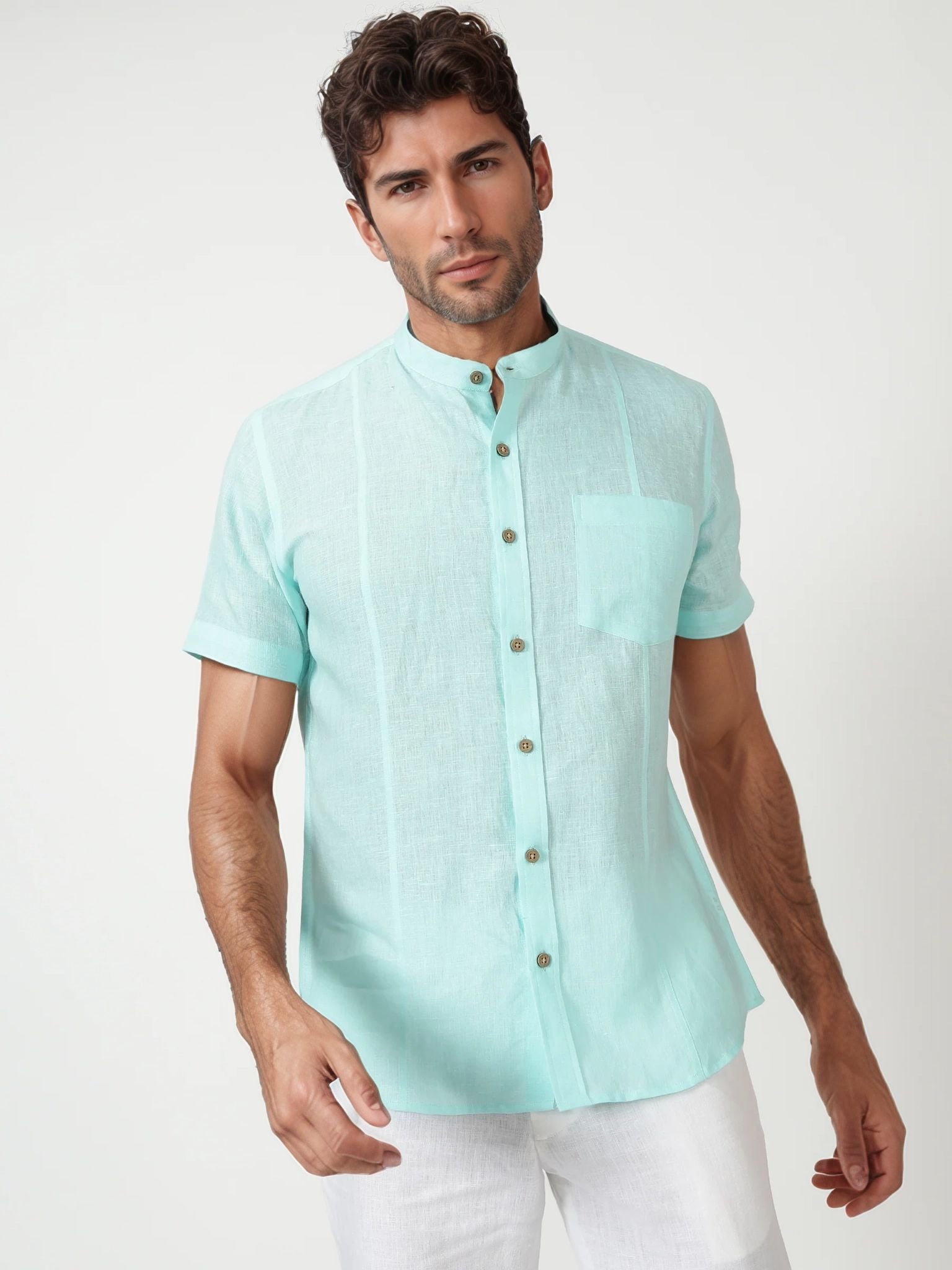 cyan dress shirt M+M Halyard Dress Shirt Light Cyan  Byron & Barclay